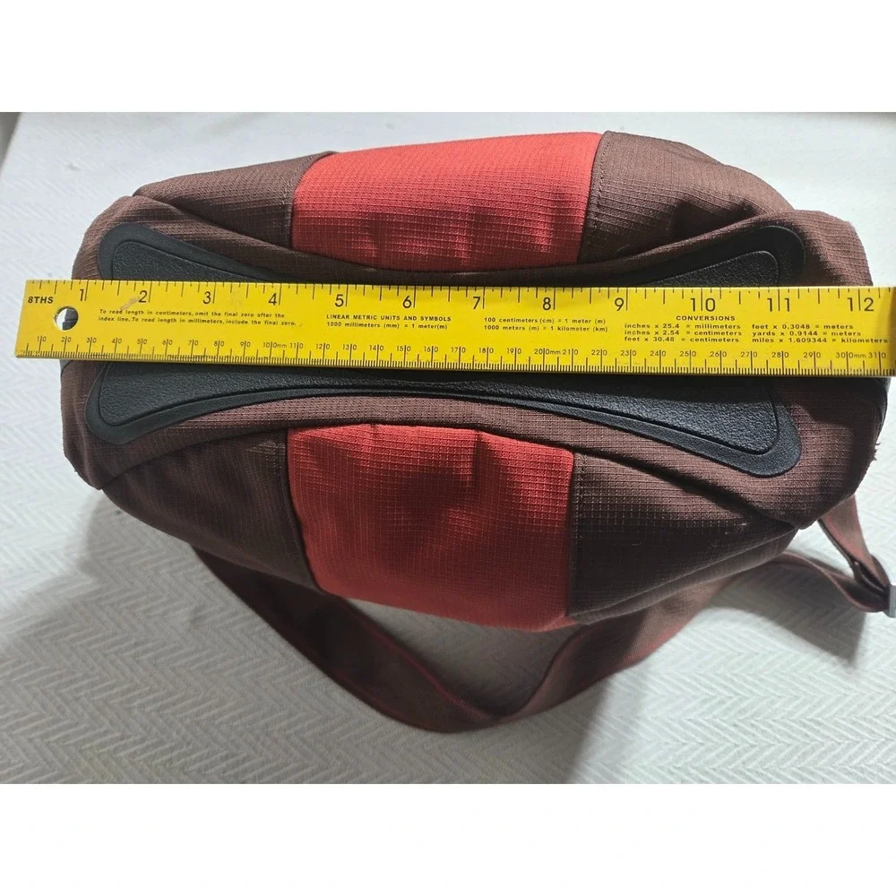KEEN Hybrid Think Messenger Bag Red Brown Rubber Bottom Crossbody Tote